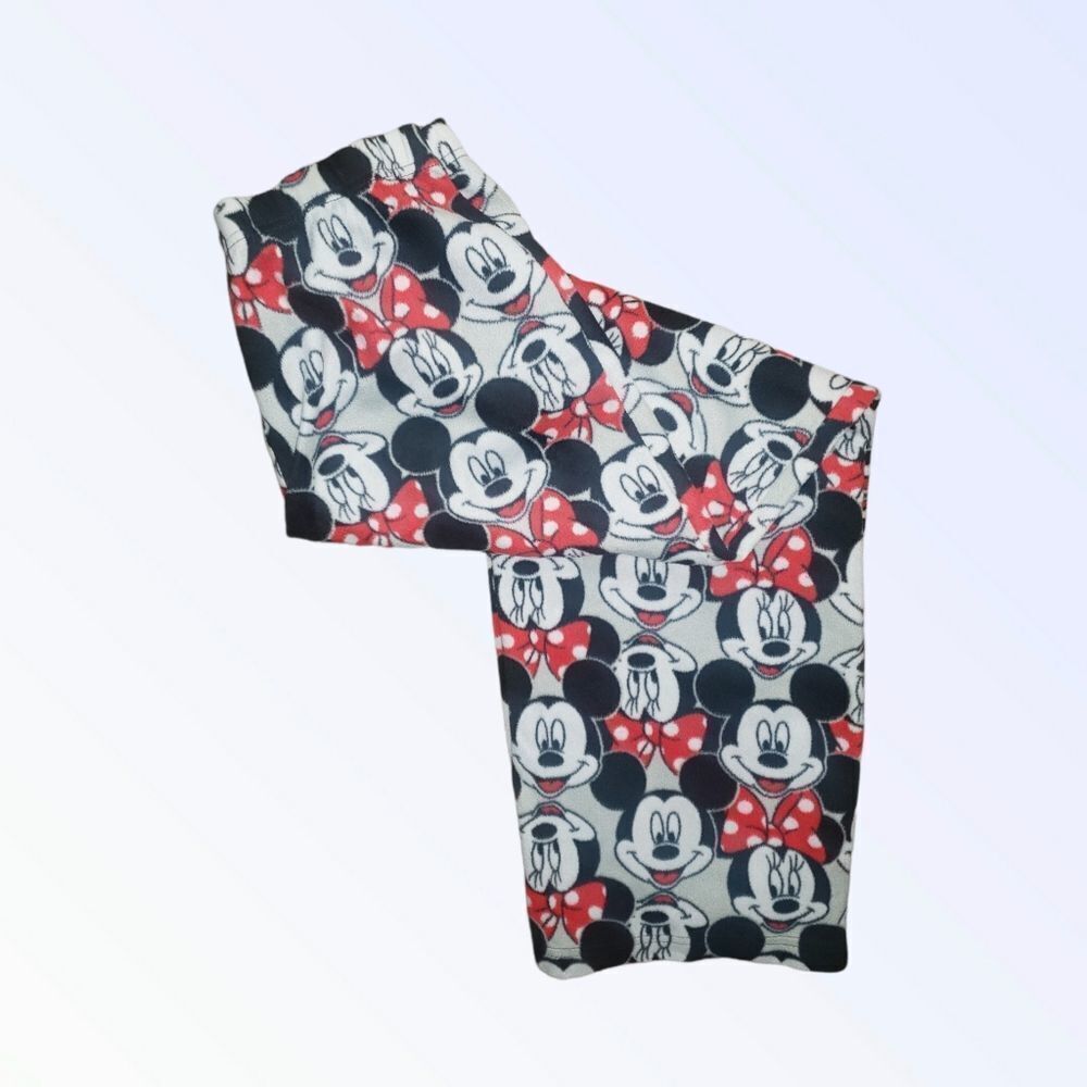 Disney fleece pajama pants lounging Minnie and Mickey Medium - Picture 2 of 5